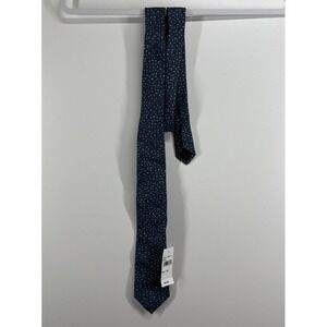 Bonobos Tie Men's Blue Silk Print Modern Designer Necktie Blue White Made Usa